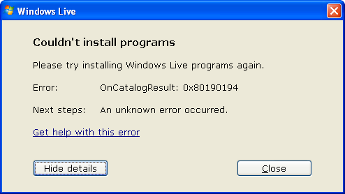 Installing Windows Live Essentials On Windows Xp Error